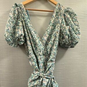 Floral short mini dress